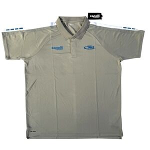 Capelli‎ Sport Mens XL CS-Dry Performance Polo Shirt Tan Khaki Short Sleeve New